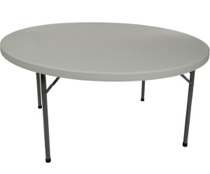 Round plastic folding table